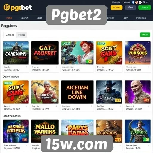 Variedade de jogos disponíveis no Pgbet2